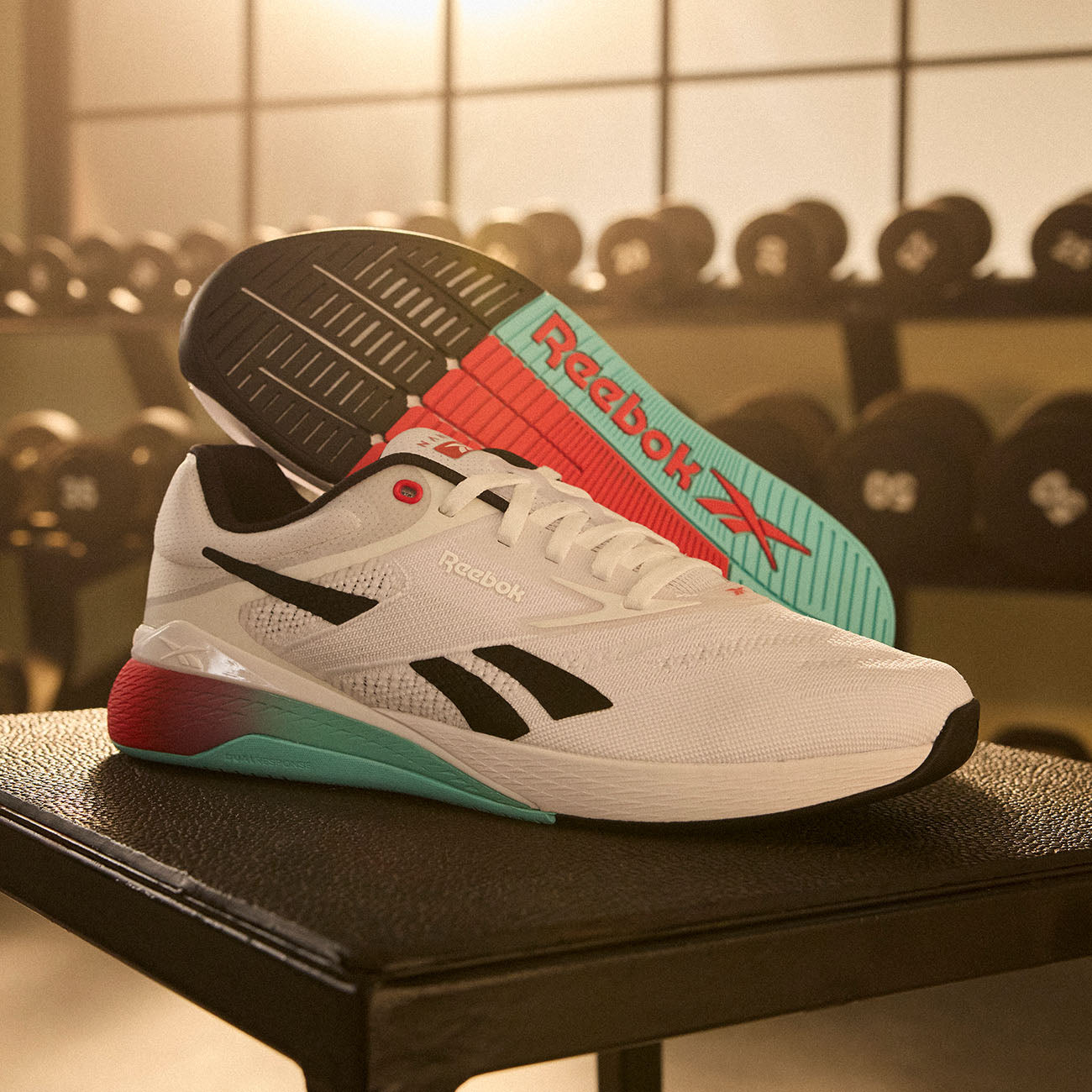 Reebok Nano X5 Men's Training Shoes - White/Black/Red – Box