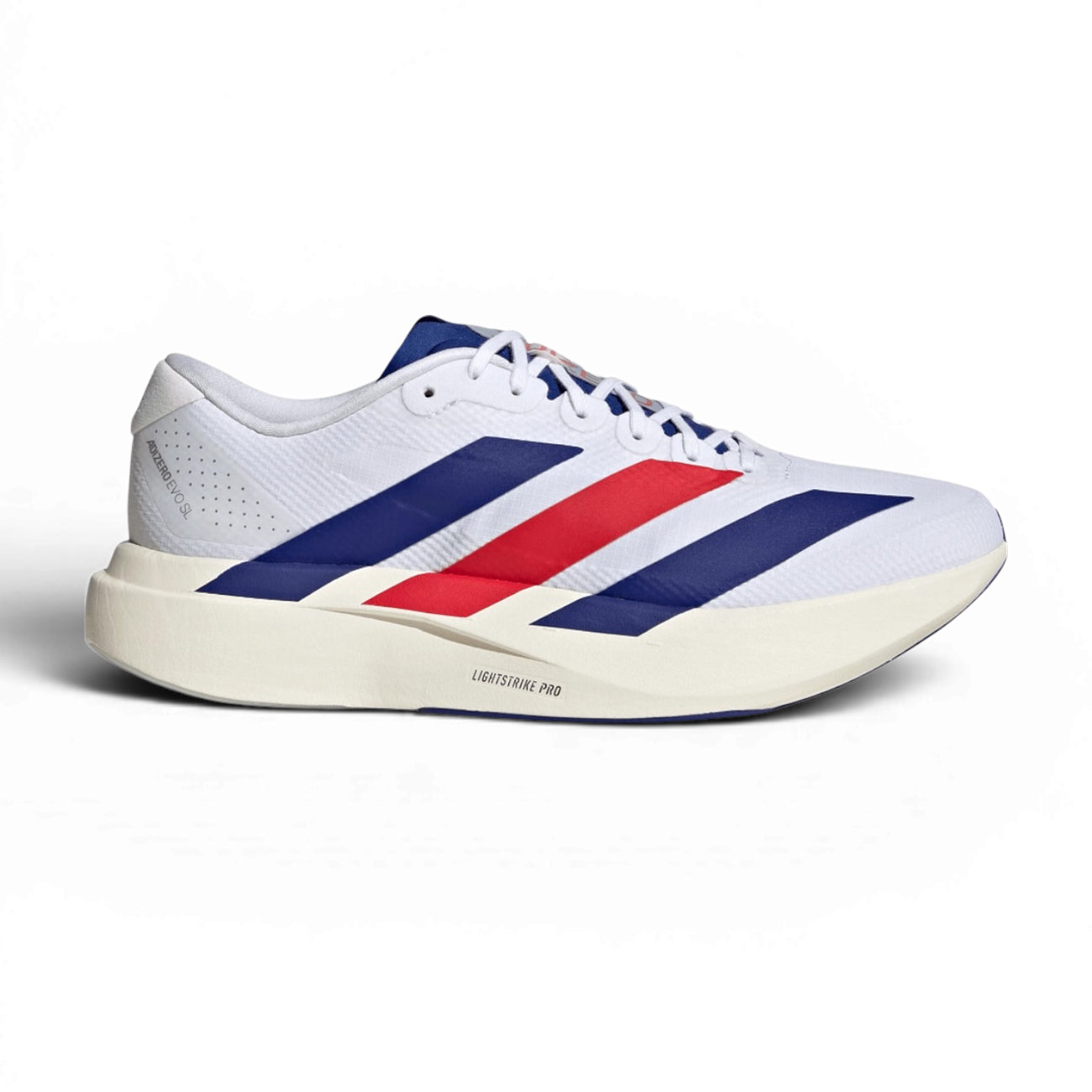 adidas Adizero Evo SL Woven in red white and blue.