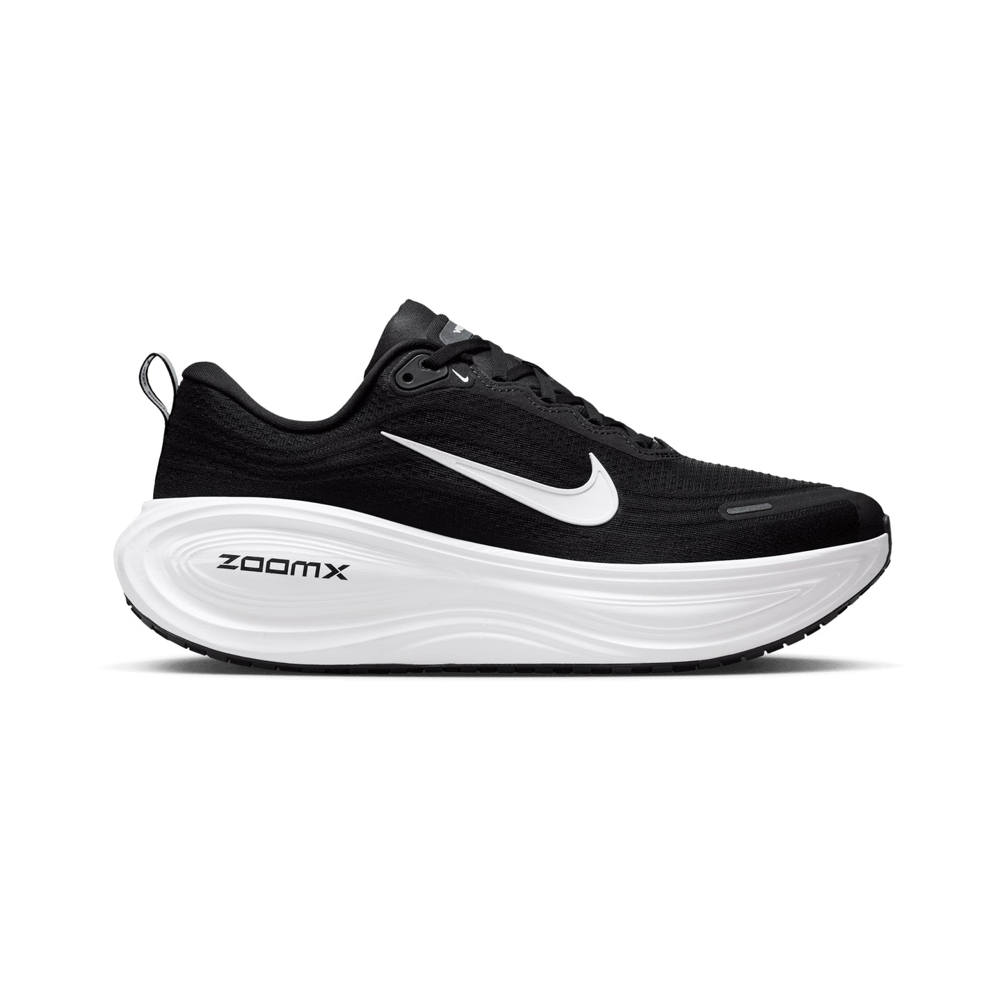 Men's Nike Vomero Plus running shoes in classic black and white