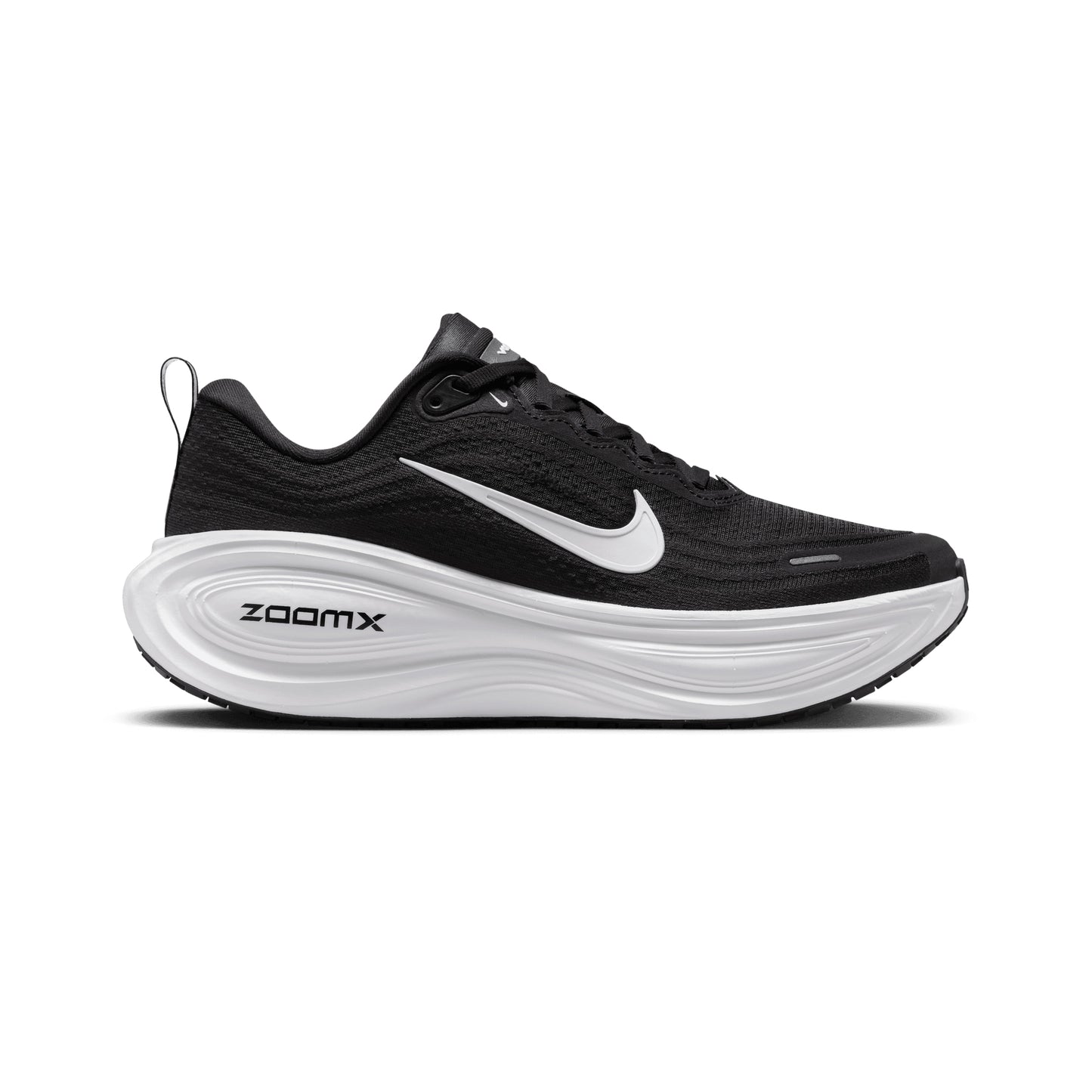 Women's Nike Vomero Plus running shoe in classic black and white colors