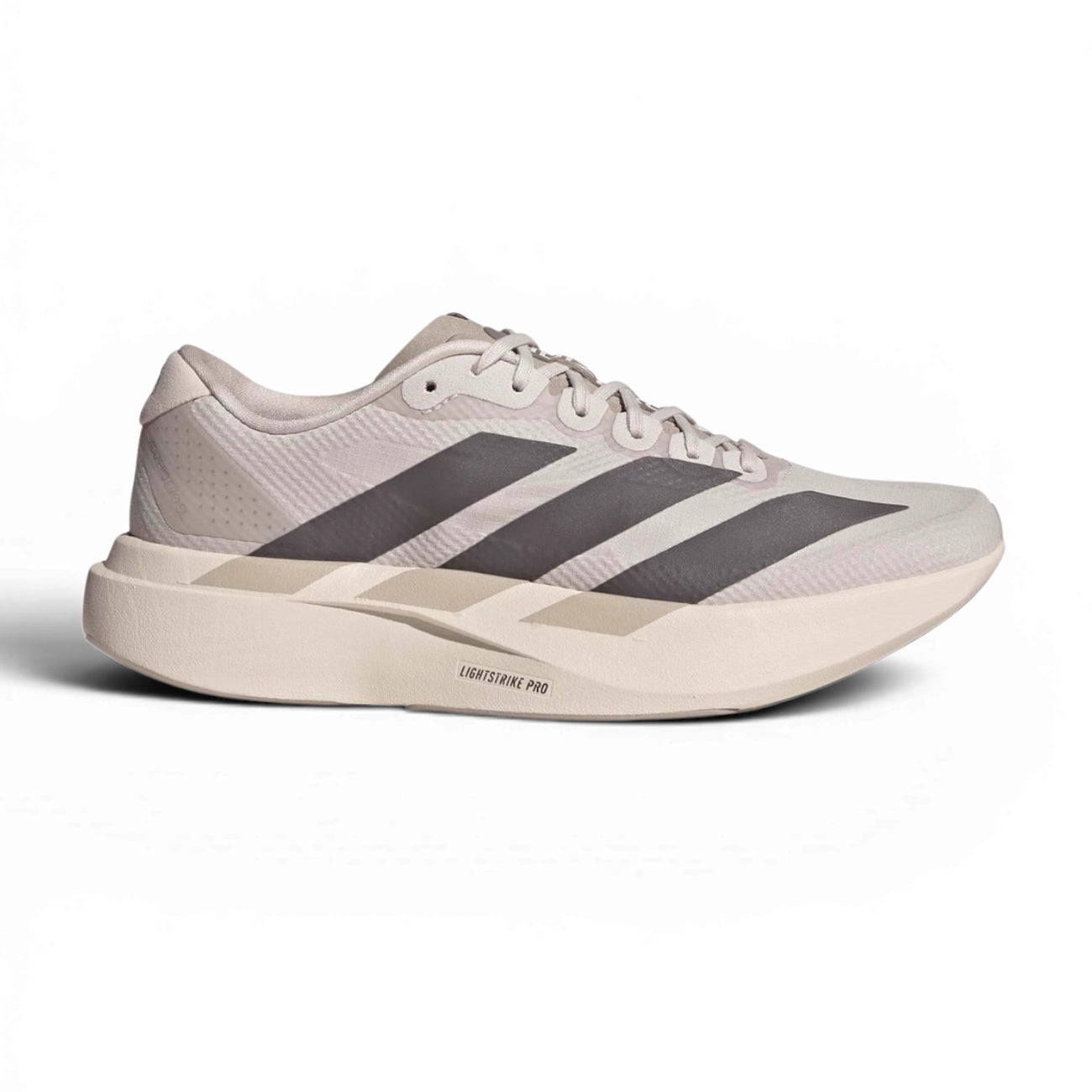Women's adidas Adizero EVO SL Woven running shoes  in putty mauve color