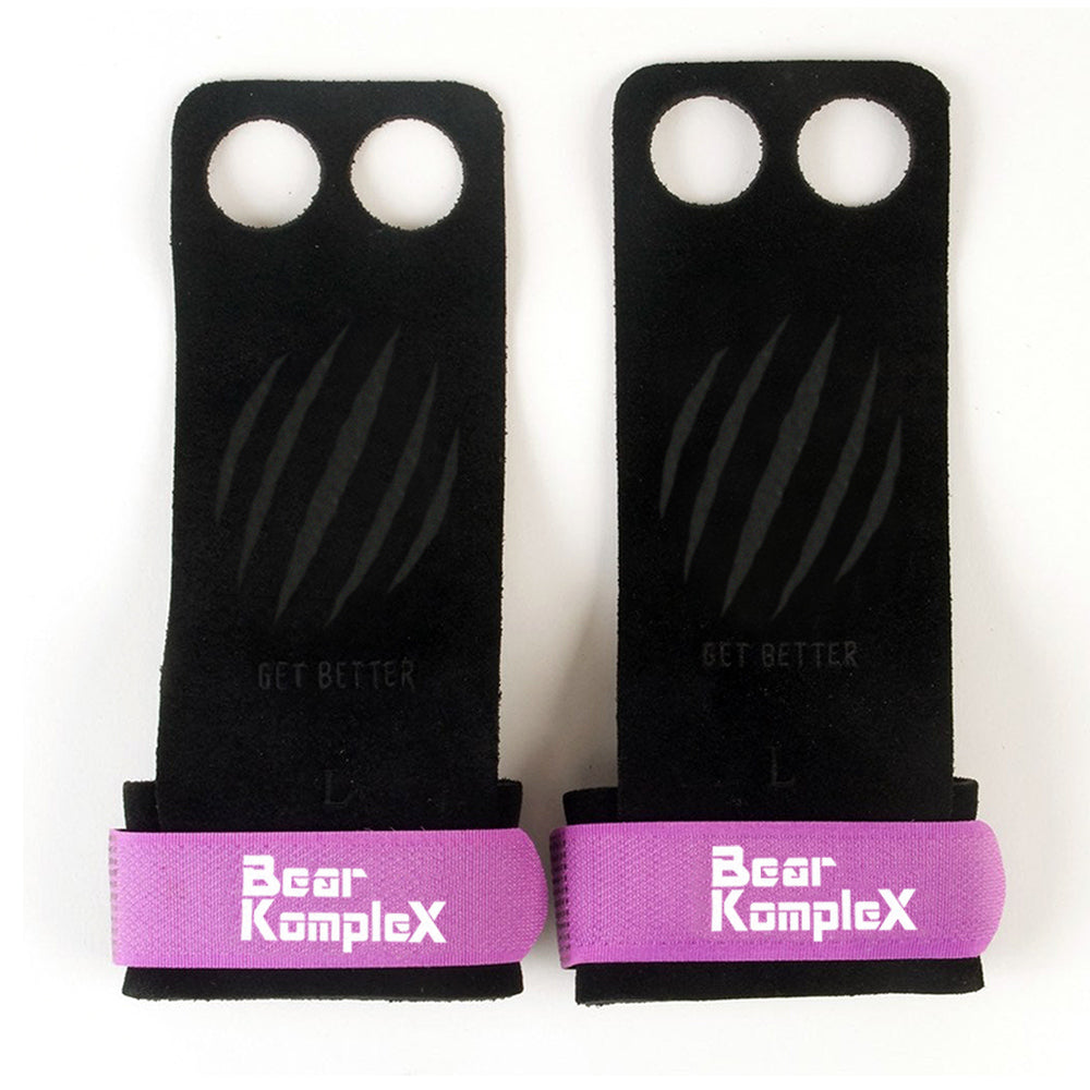 
            
                Load image into Gallery viewer, bear complex 2 hole grips black purple
            
        