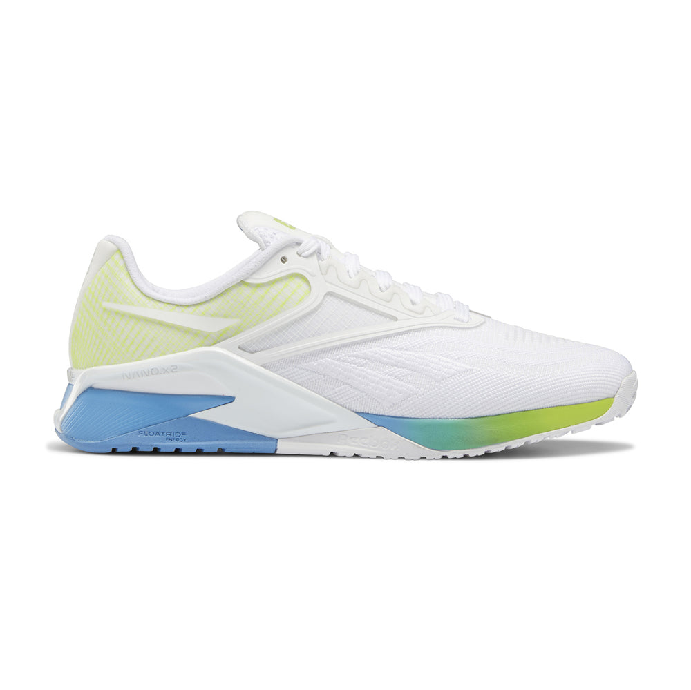 
            
                Load image into Gallery viewer, Reebok Nano X2 Training Shoe in white, yellow, blue
            
        