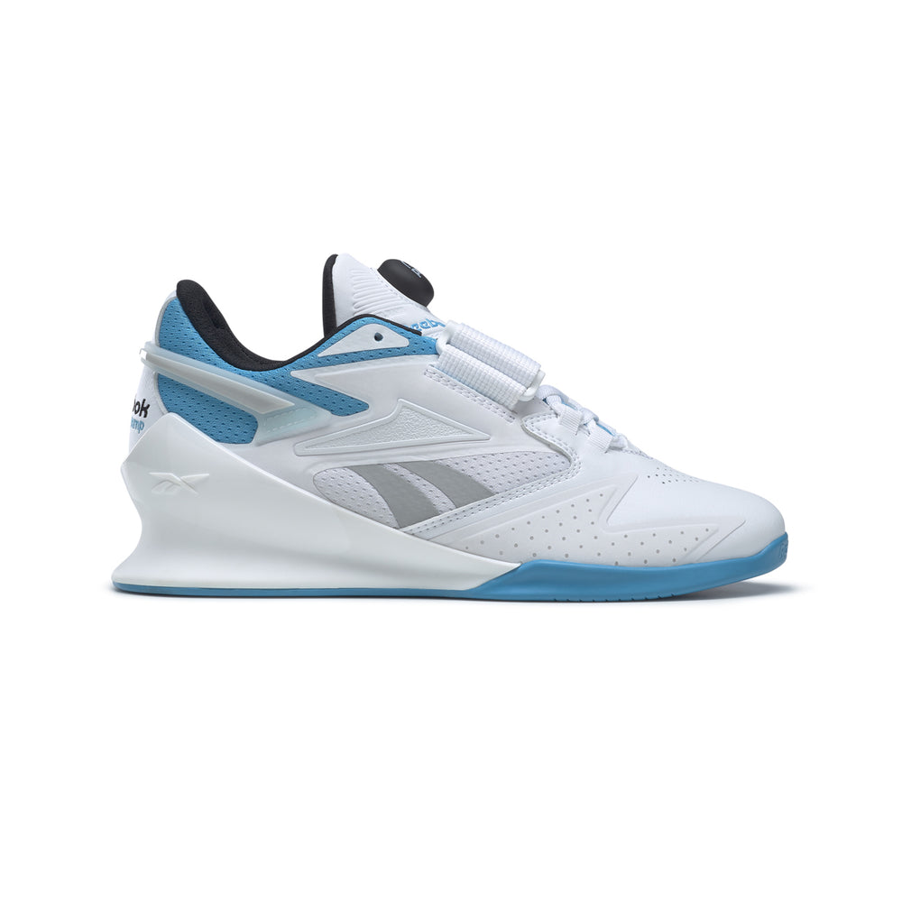 
            
                Load image into Gallery viewer, Women&amp;#39;s Reebok Legacy Lifter III Pump in white light blue color
            
        